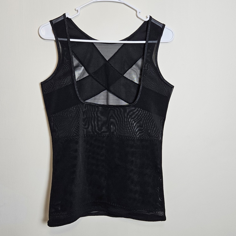 Kymaro Womens Black Shapewear‎ Tank XL Mesh Firm Control Body Shaper